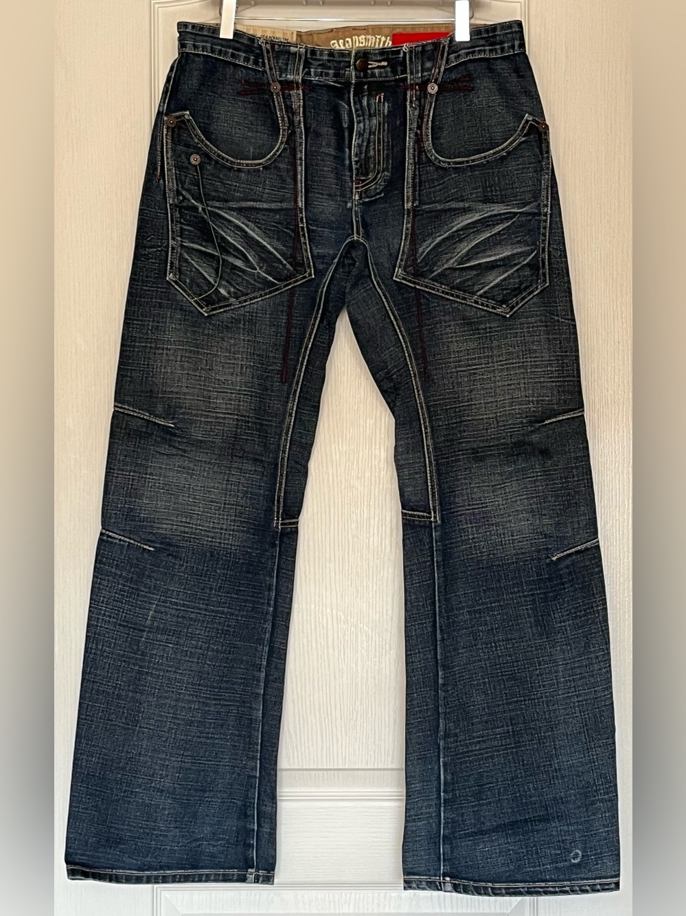 Vintage Tough Jeansmith Multi Pocket Jeans Y2K Archival Cyber Grunge Denim 34